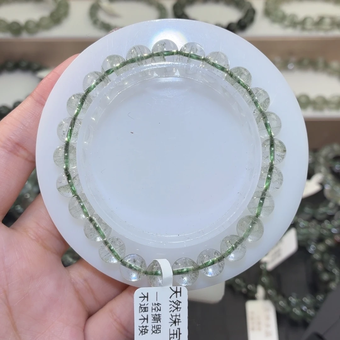 水晶手链未镶嵌绿幽灵7m