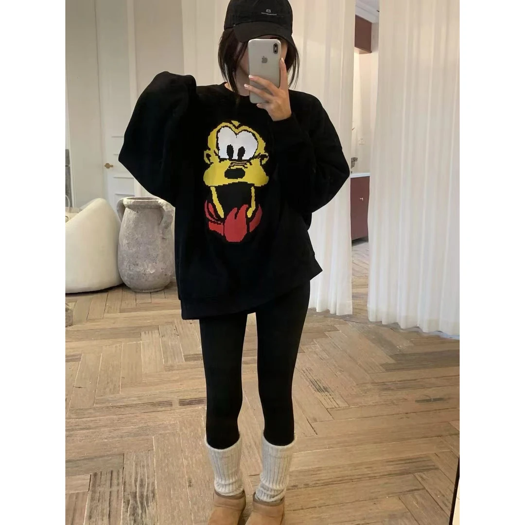 【仙仙推荐】李允珍Liyunzhen阿飞卡通印花加绒卫衣6312