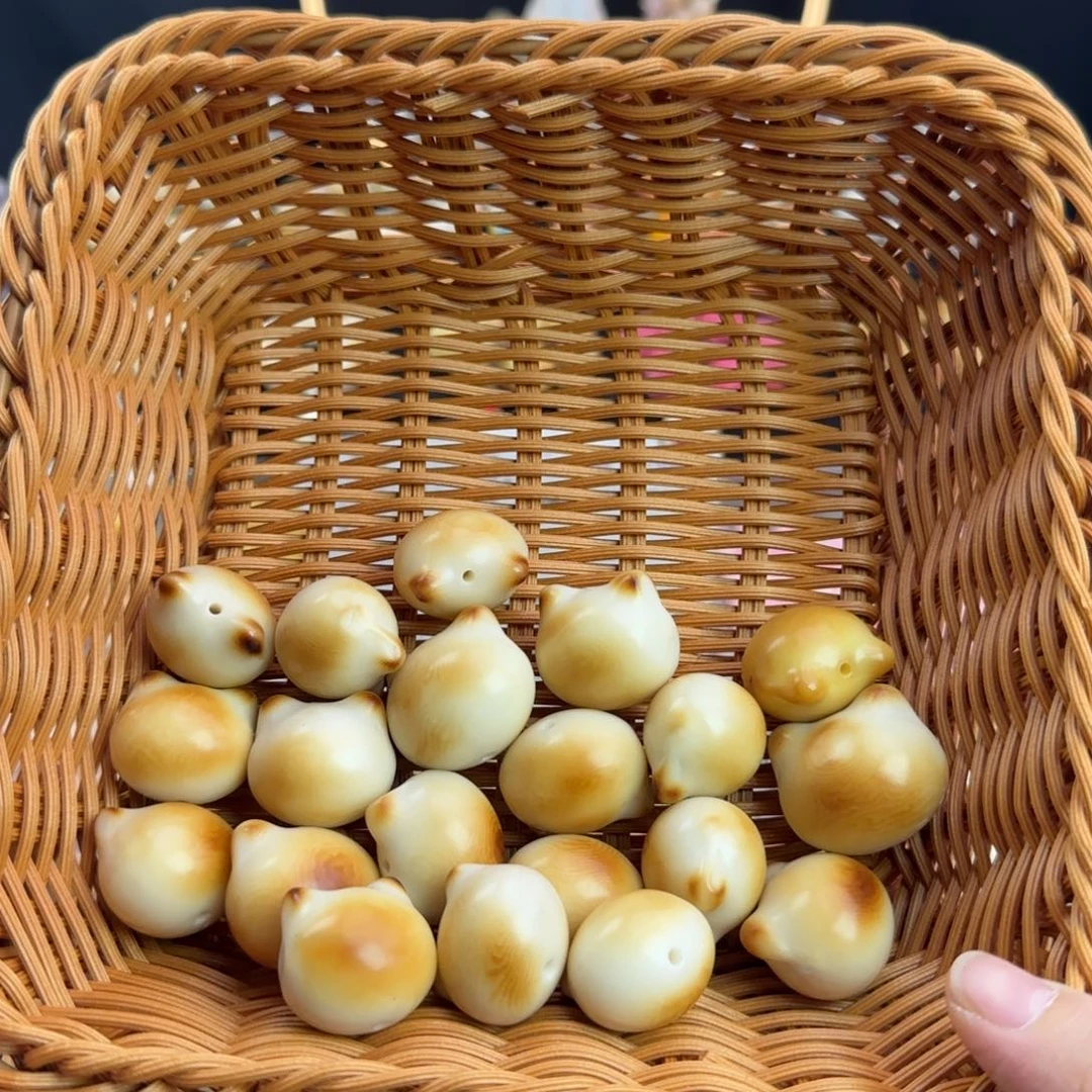 菩提根/象牙果吊坠铭****2瑕疵牙果轻炭烤数控猫头20颗