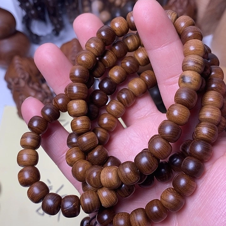 檀香木老山檀香8/9/108黑金老料横纹虎皮沉