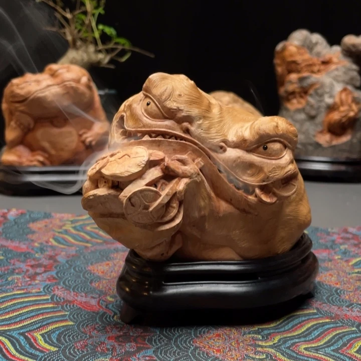 绵****香榧木金蟾荔枝木香炉