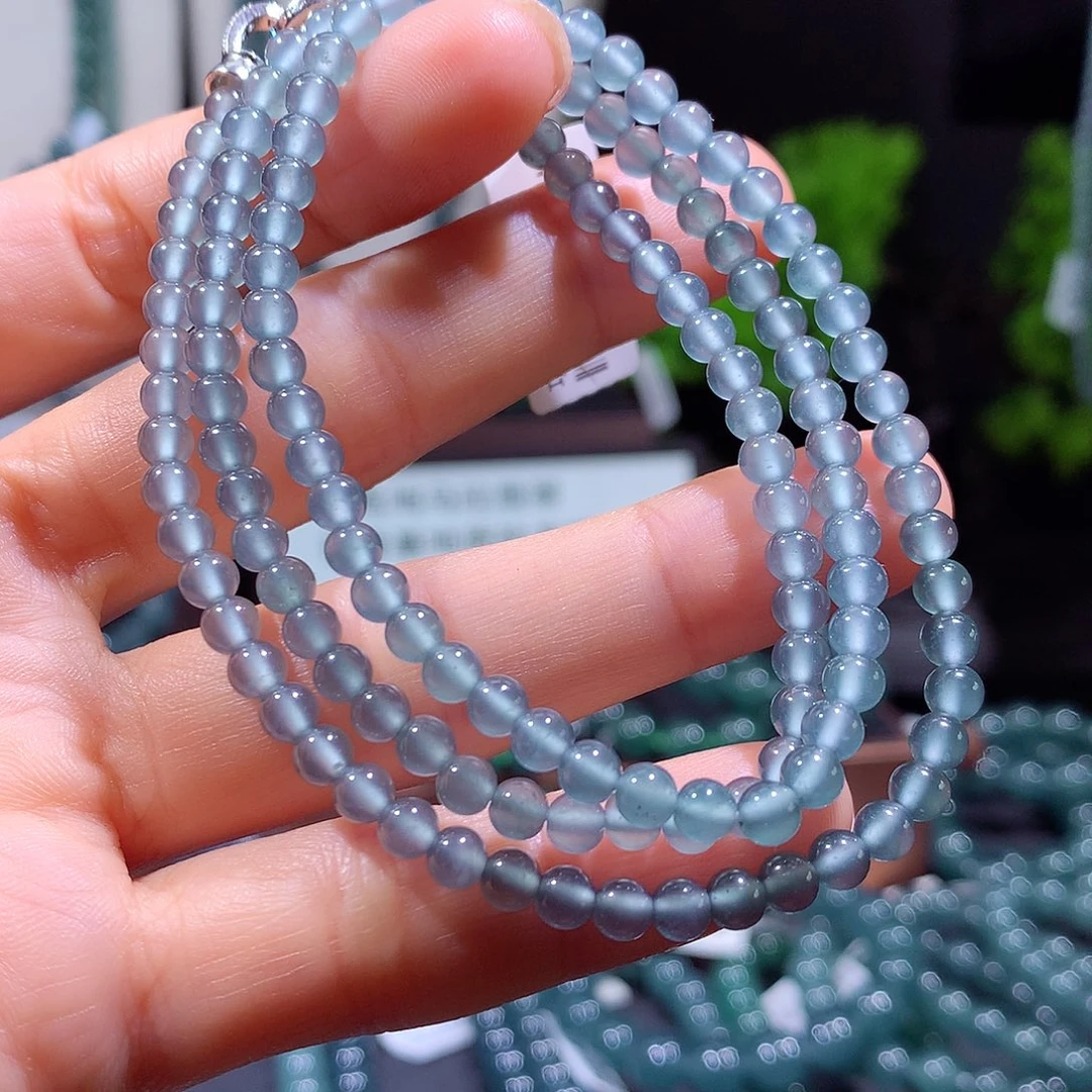 翡翠未镶嵌手链天然a货翡翠项链4.3