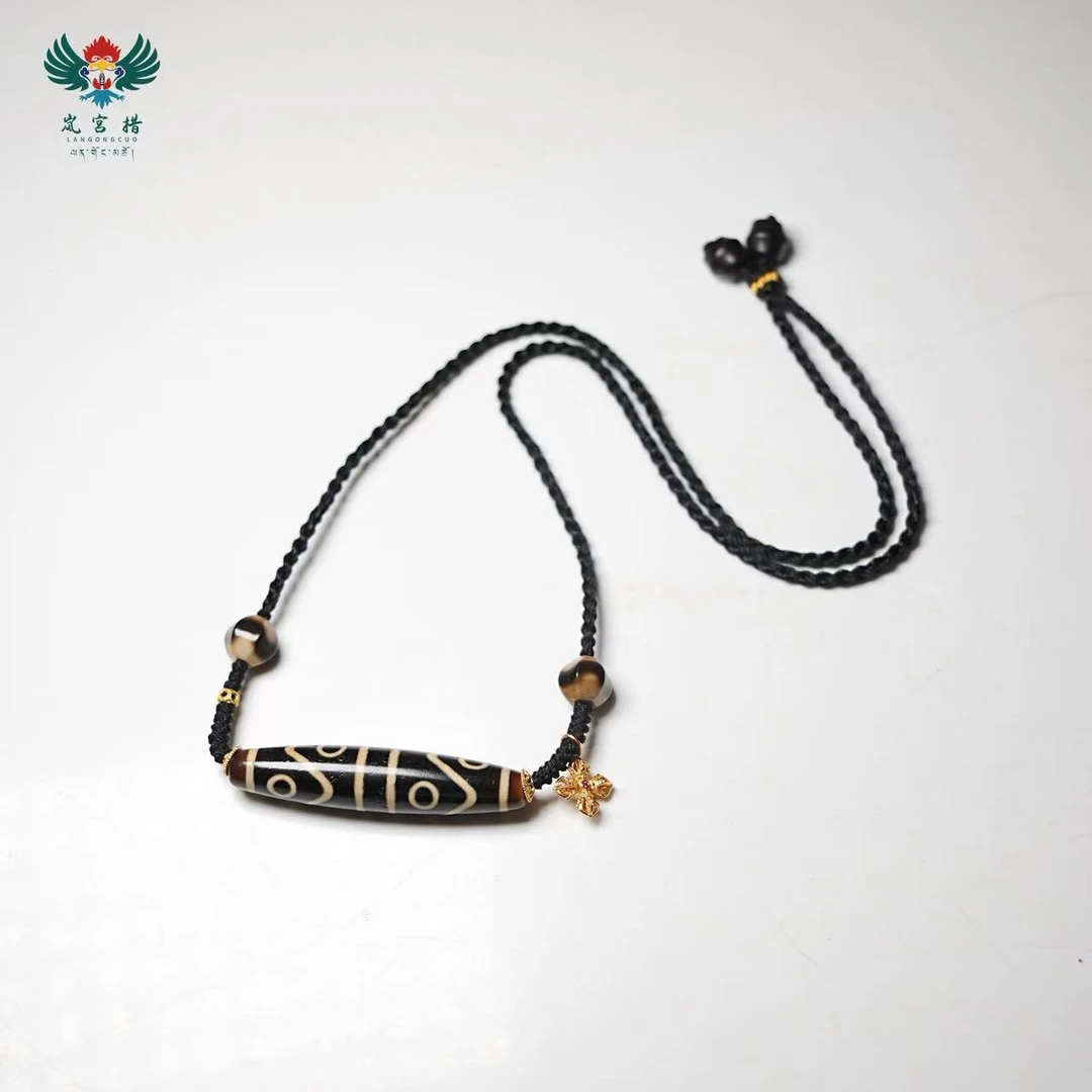 岚宫措｜山水八眼天珠项链 G064