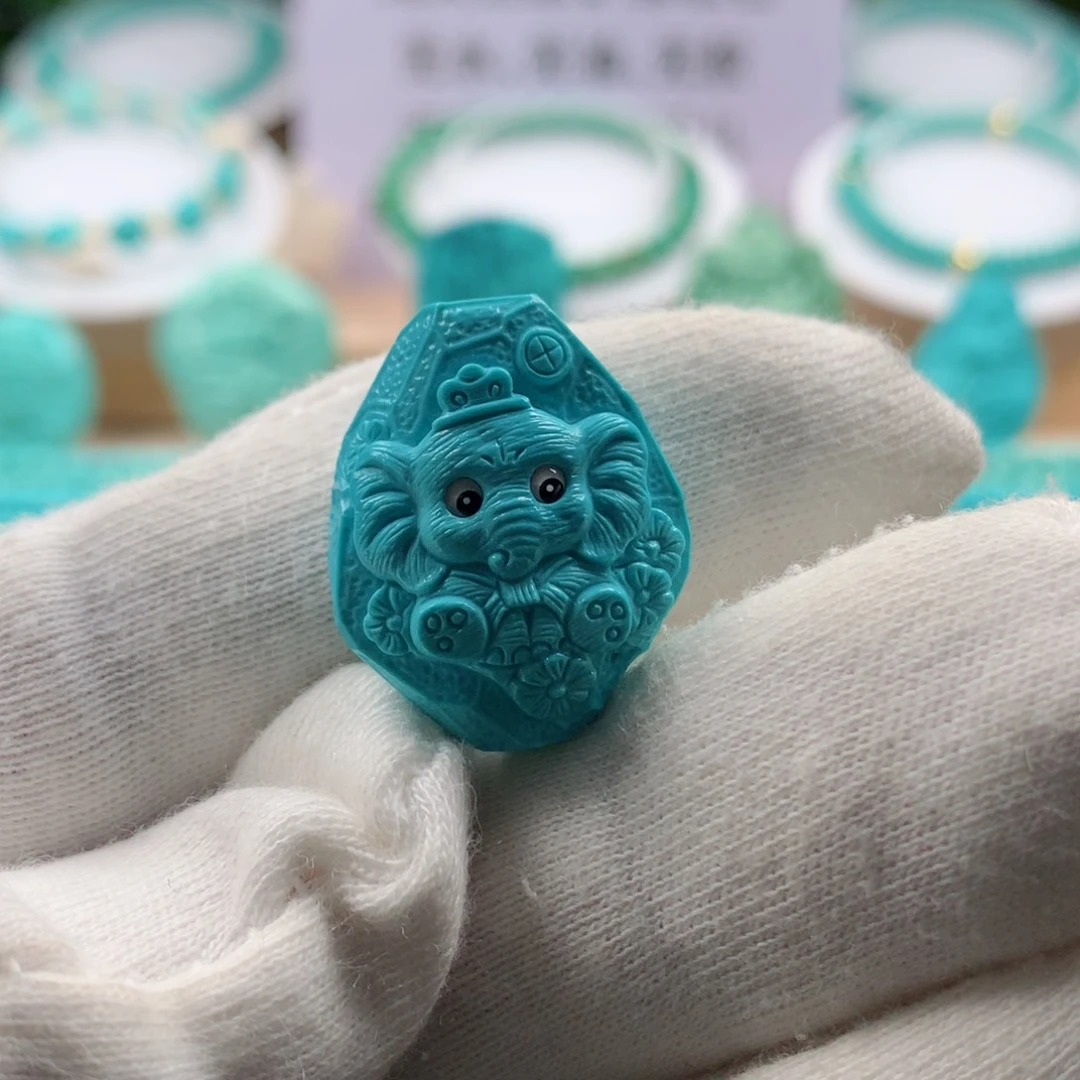 绿松石象神未镶嵌