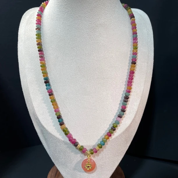 国风平安扣算盘珠（4*6mm）项链手串两用设计款 颜色多样性