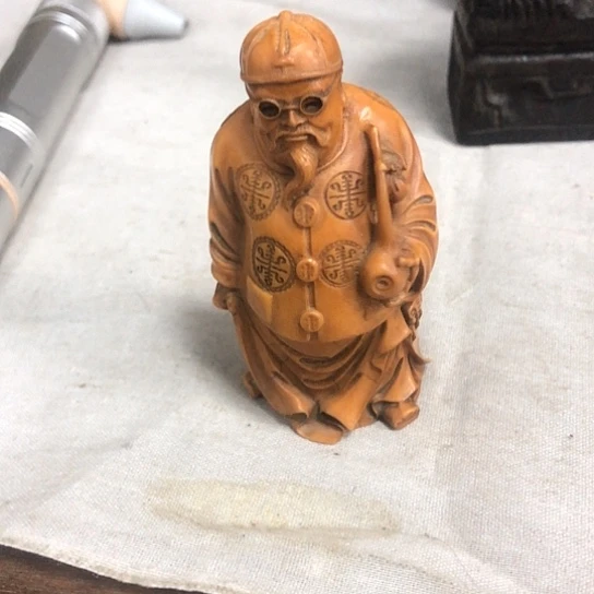 义***石金属手把件一个漂亮完整