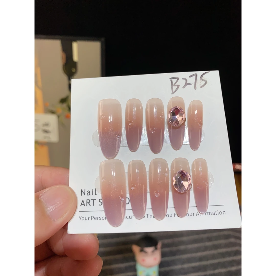 【环环】纯手工穿戴甲猫眼气质显白轻奢温柔百搭款可拆卸美甲贴