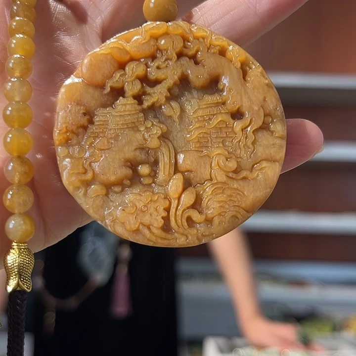 岫玉未镶嵌毛衣链