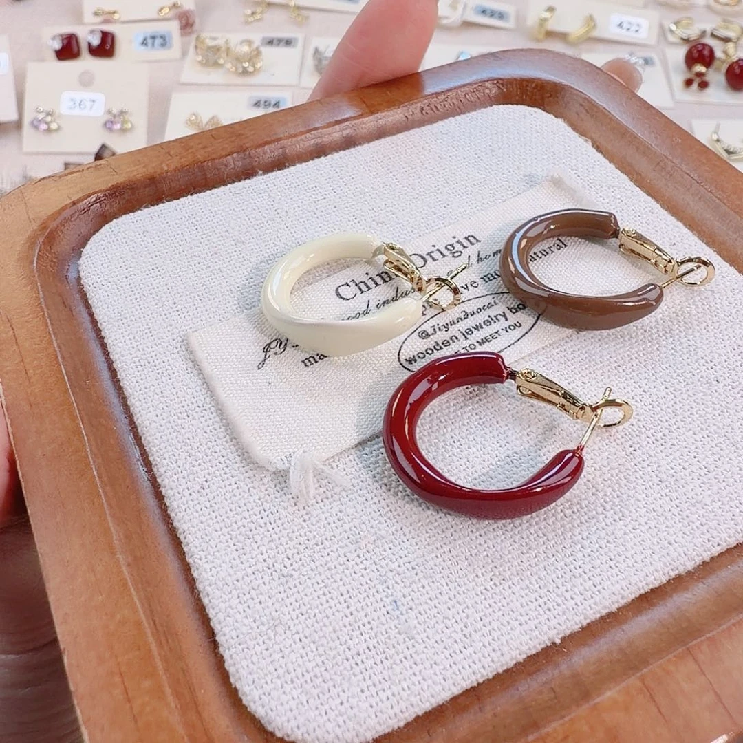 仿珍珠铜合金925银耳圈