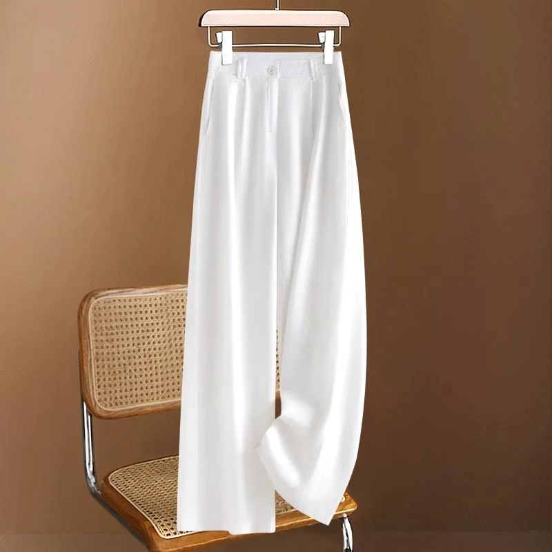国风盘扣棉麻阔腿裤女2024春秋季苎麻休闲裤亚麻新中式气球裤