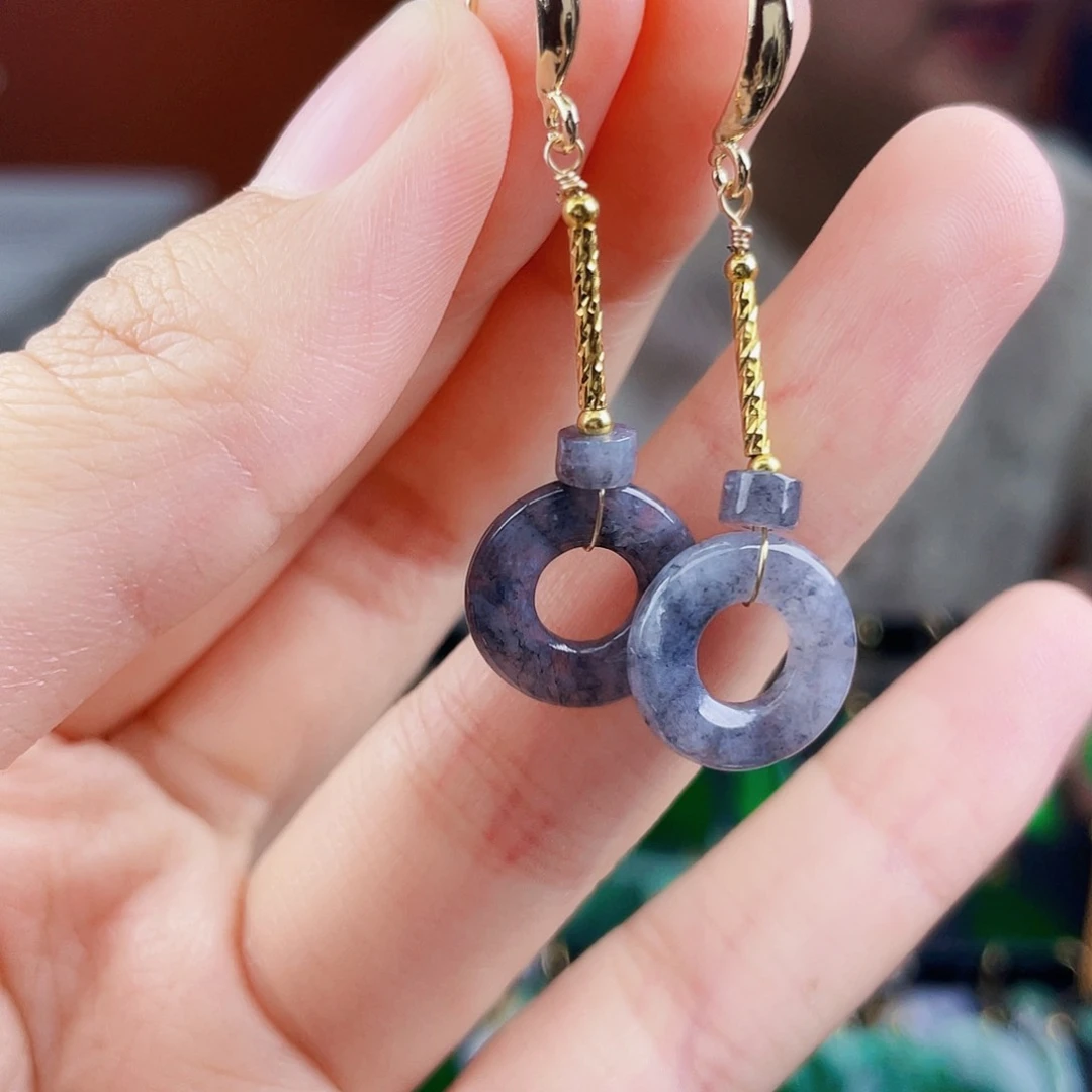 翡翠未镶嵌耳饰饰品