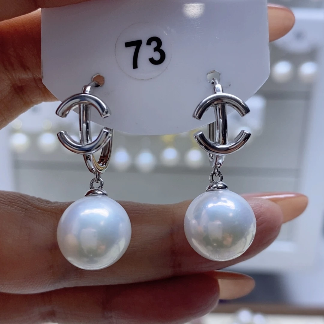 淡水珍珠耳饰银S925镶嵌小*惑