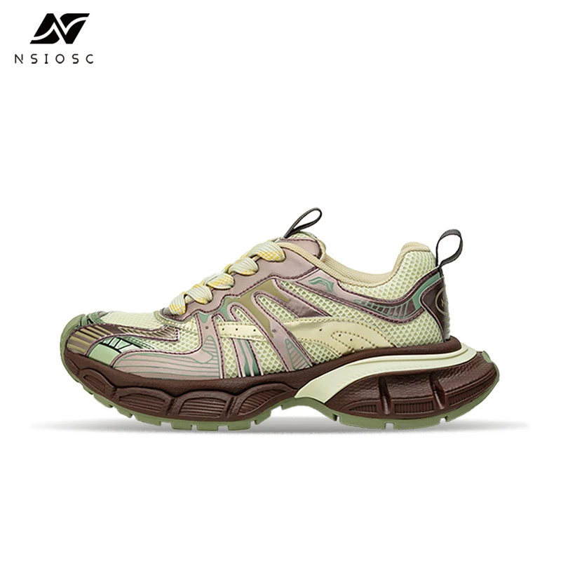 NSIOSC夏季厚底增高 美拉德色系国潮运动鞋透气缓震女款老爹鞋