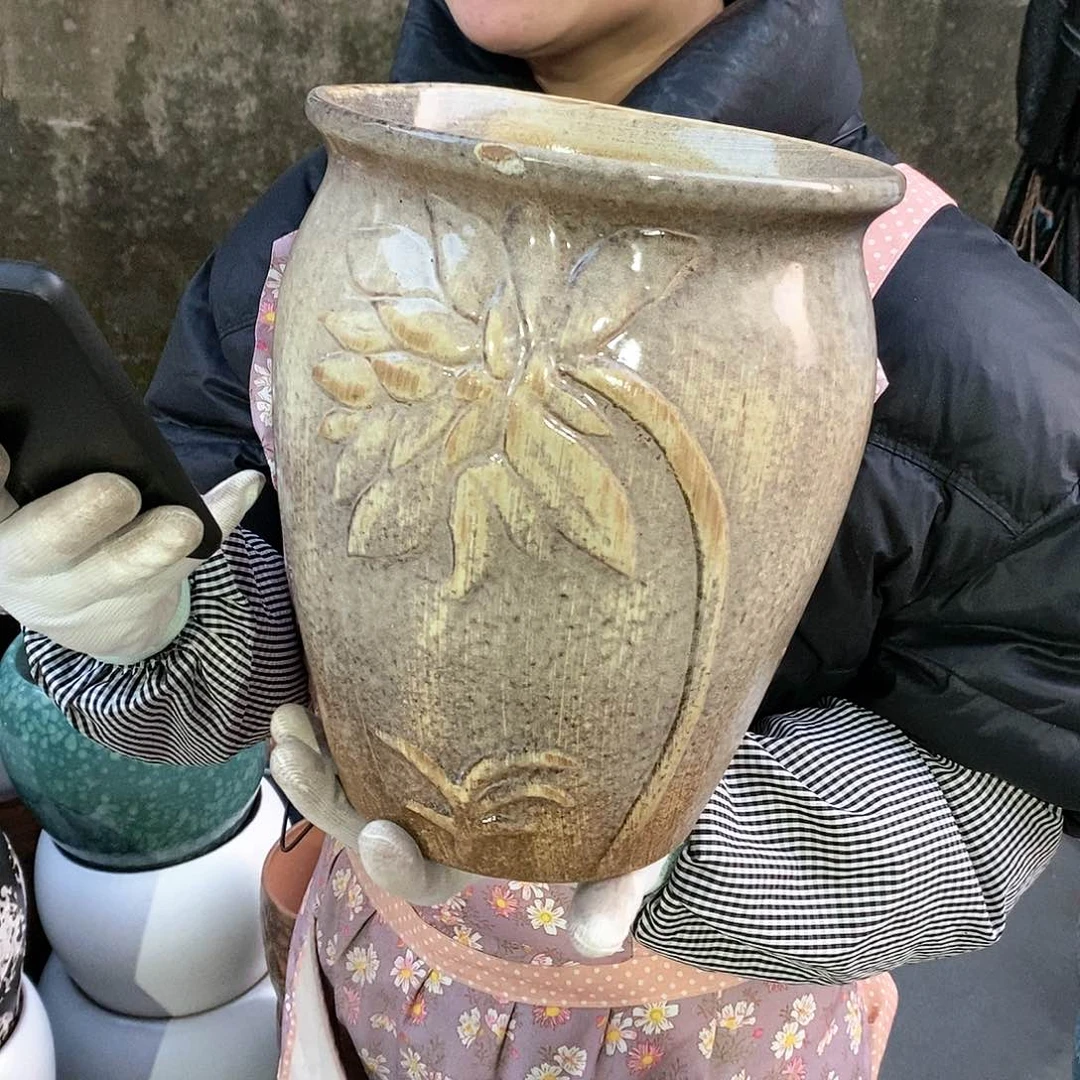 紫砂花盆正品口25高30