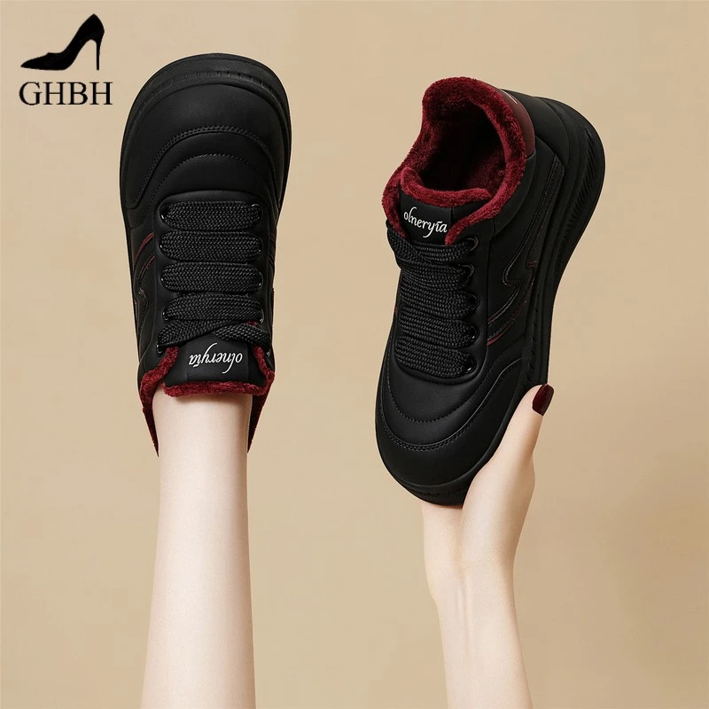 小仙女同款推荐！加绒老爹鞋女秋冬款增高欧美舒适保暖雪地靴