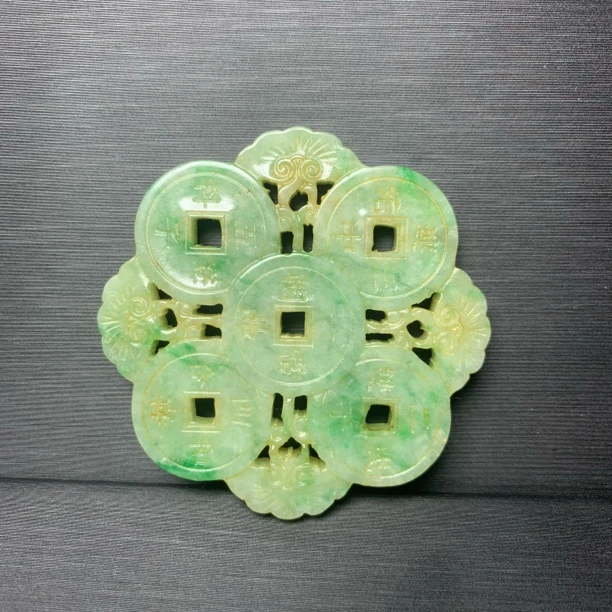 民国制式【福在眼前】天然翡翠佩