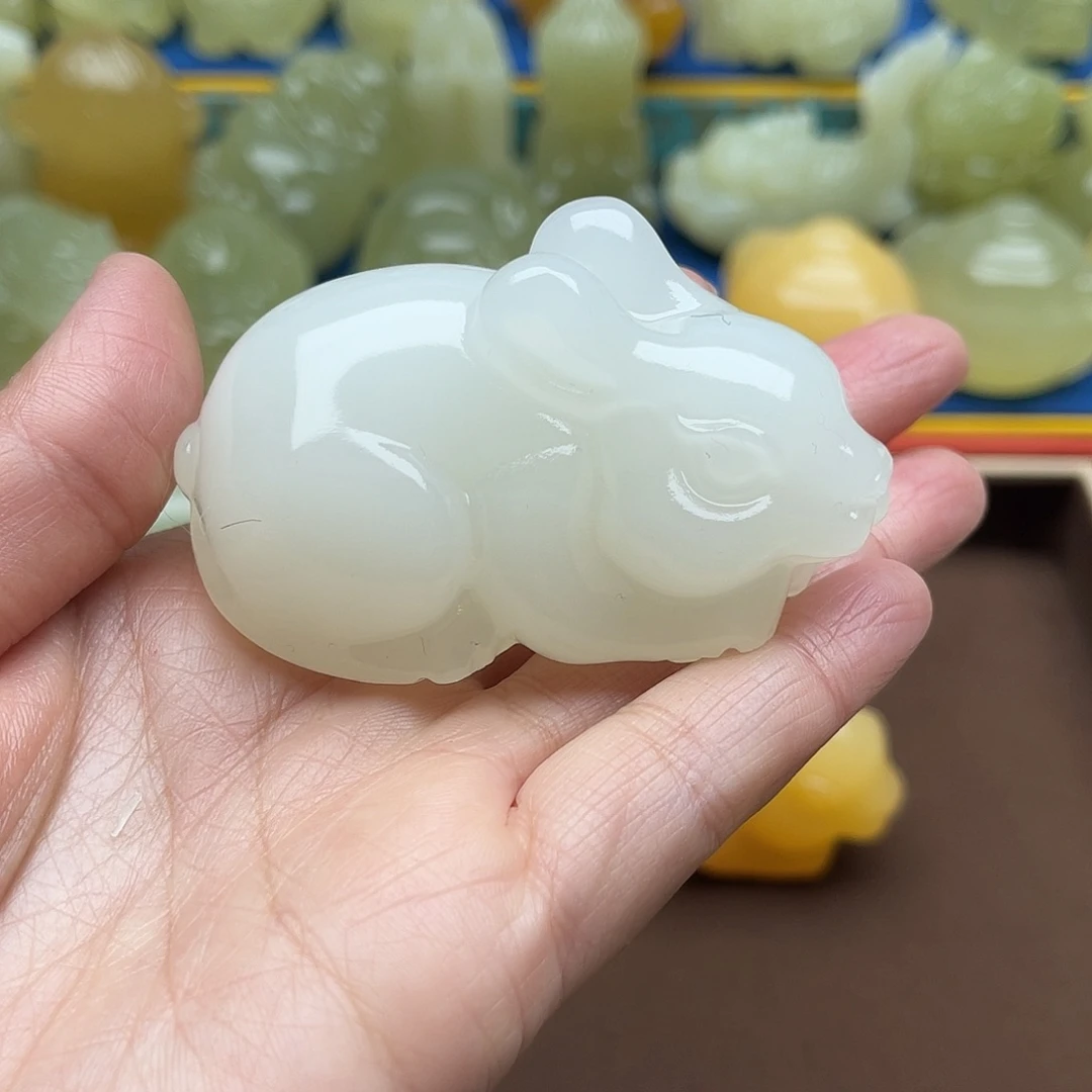 潮***往玉天然桌面小摆件