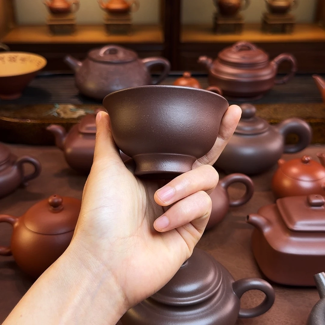 茶壶紫砂主人杯，紫泥