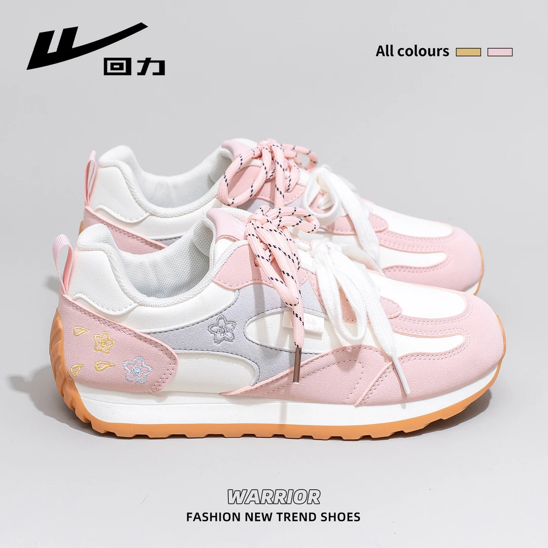 回力德训鞋女子款2025冬季新款女鞋复古百搭棉鞋厚底阿甘老爹鞋女