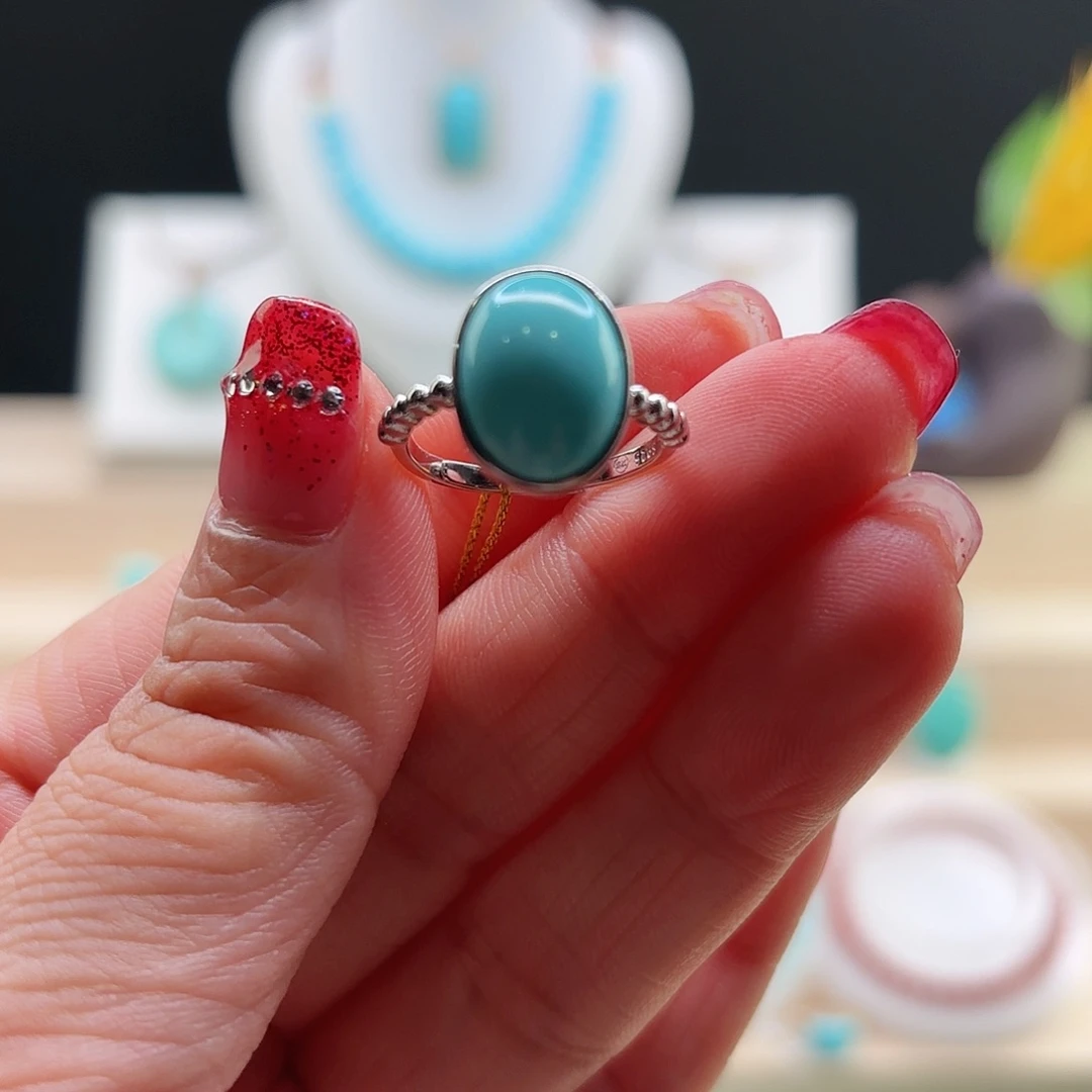 绿松石配饰银S925镶嵌