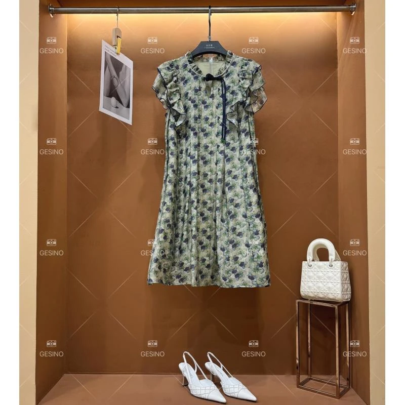 【小露】春夏新款优雅时尚中国风女装连衣裙 XP-2025059