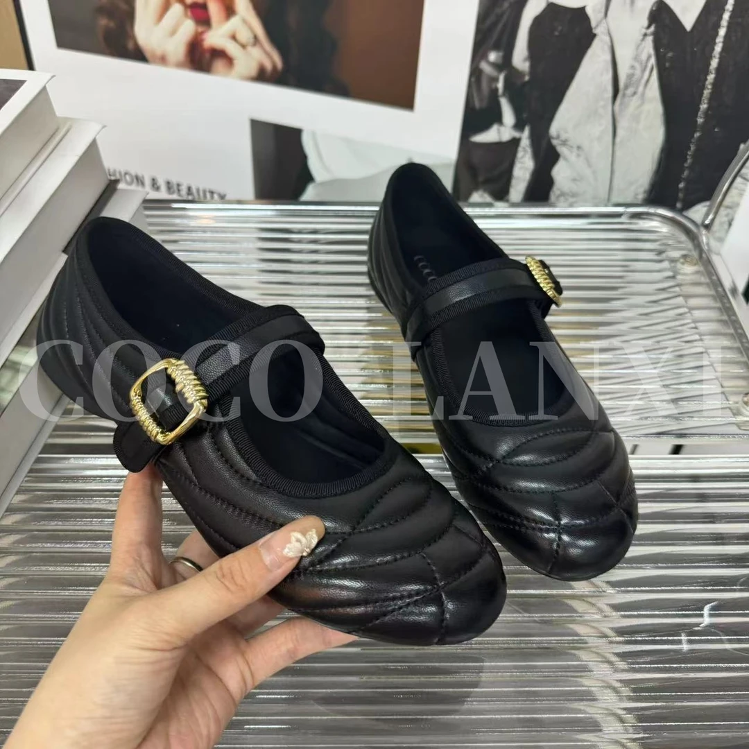 【晚风】时尚休闲女士黑色编织圆头低跟软底小单鞋25DX262LX