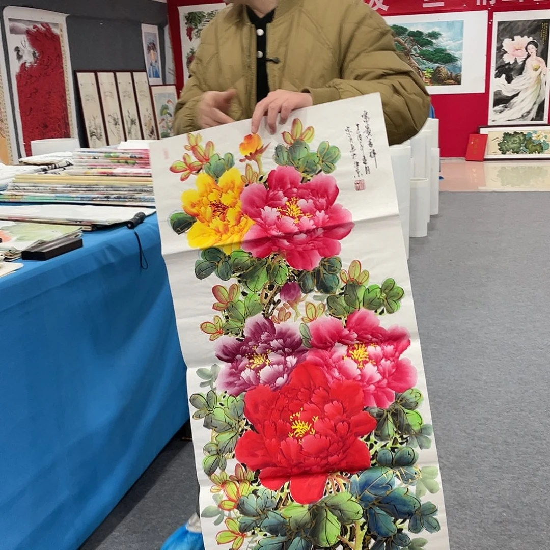 国画今天上午国画作品展示