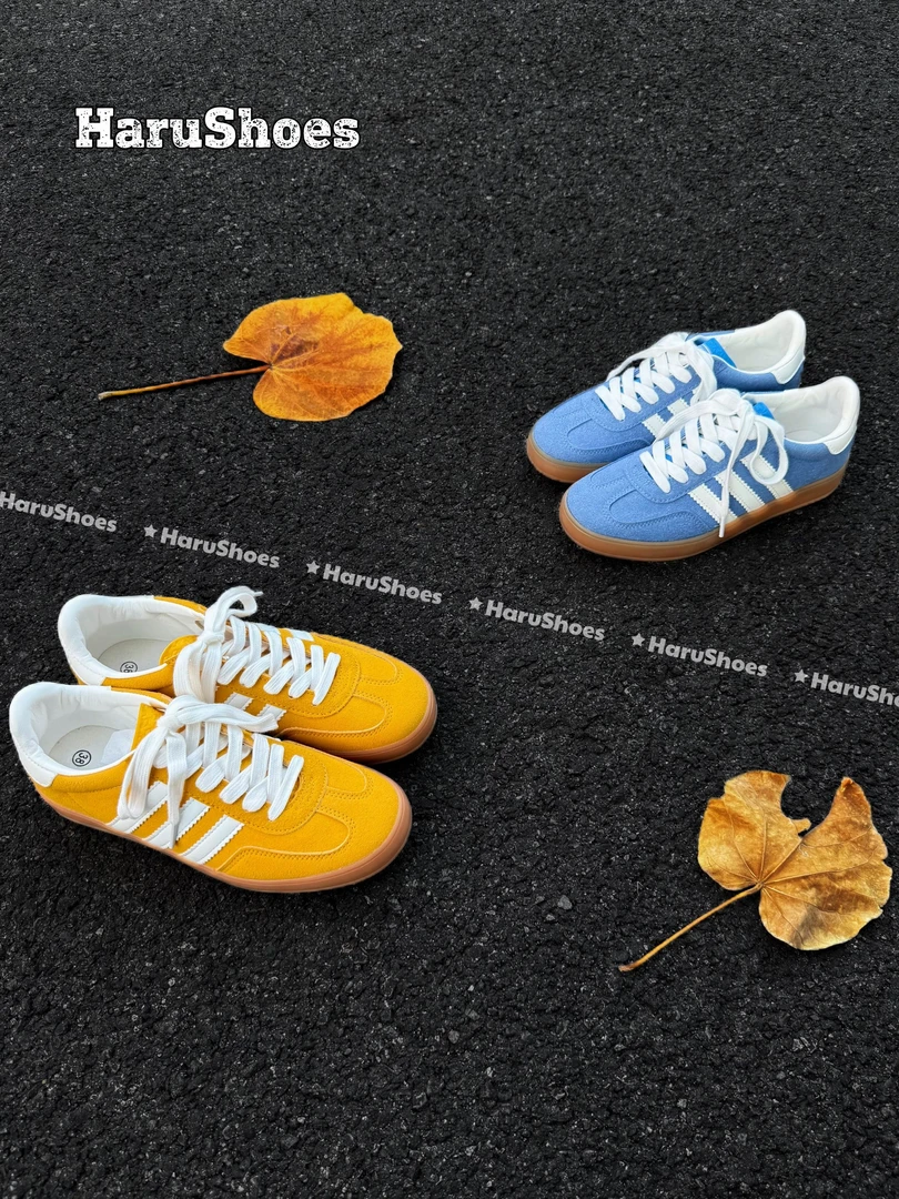 「HaruShoes」多巴胺糖果色彩德训鞋简约白板鞋运动百搭鞋子时尚