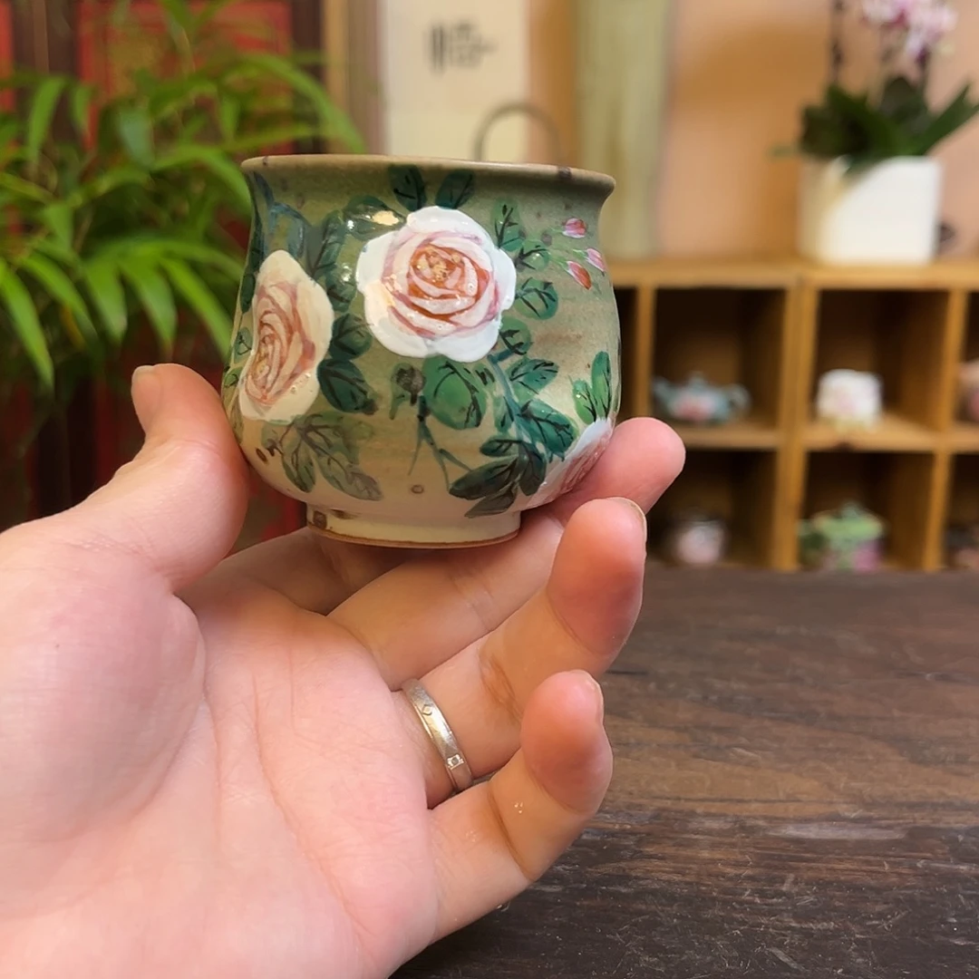 柴烧手工手绘陶瓷