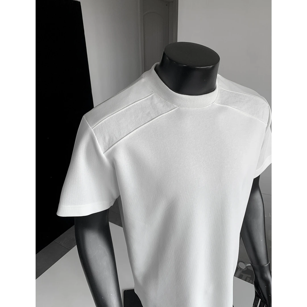 重磅正肩cleanfit短袖T恤男款夏季痞帅高级感穿搭宽松抗皱五分袖