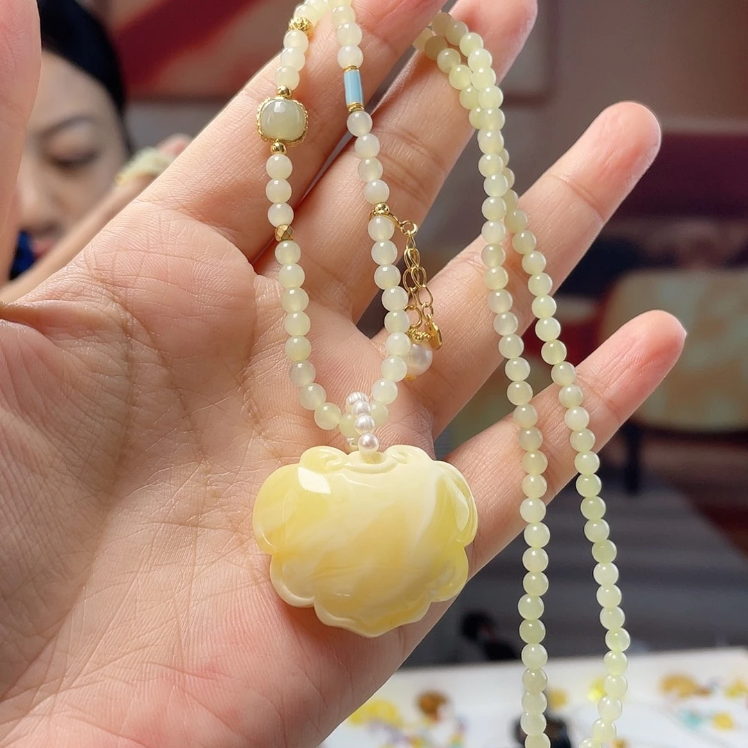 蜜蜡未镶嵌裸石蜜蜡吊坠