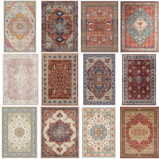 [1.45✖️2.03法兰绒福利]客厅卧室床边沙发地毯美式民族复古风格