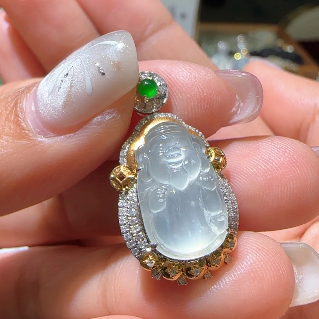 【闪购商品】翡翠颈饰18K金镶嵌缅甸