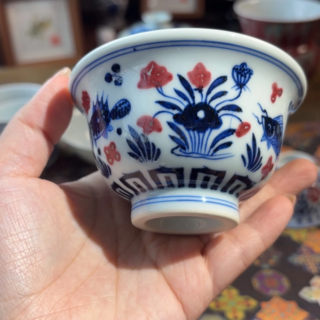 陶微瑕孤品青花手绘杯杯杯杯