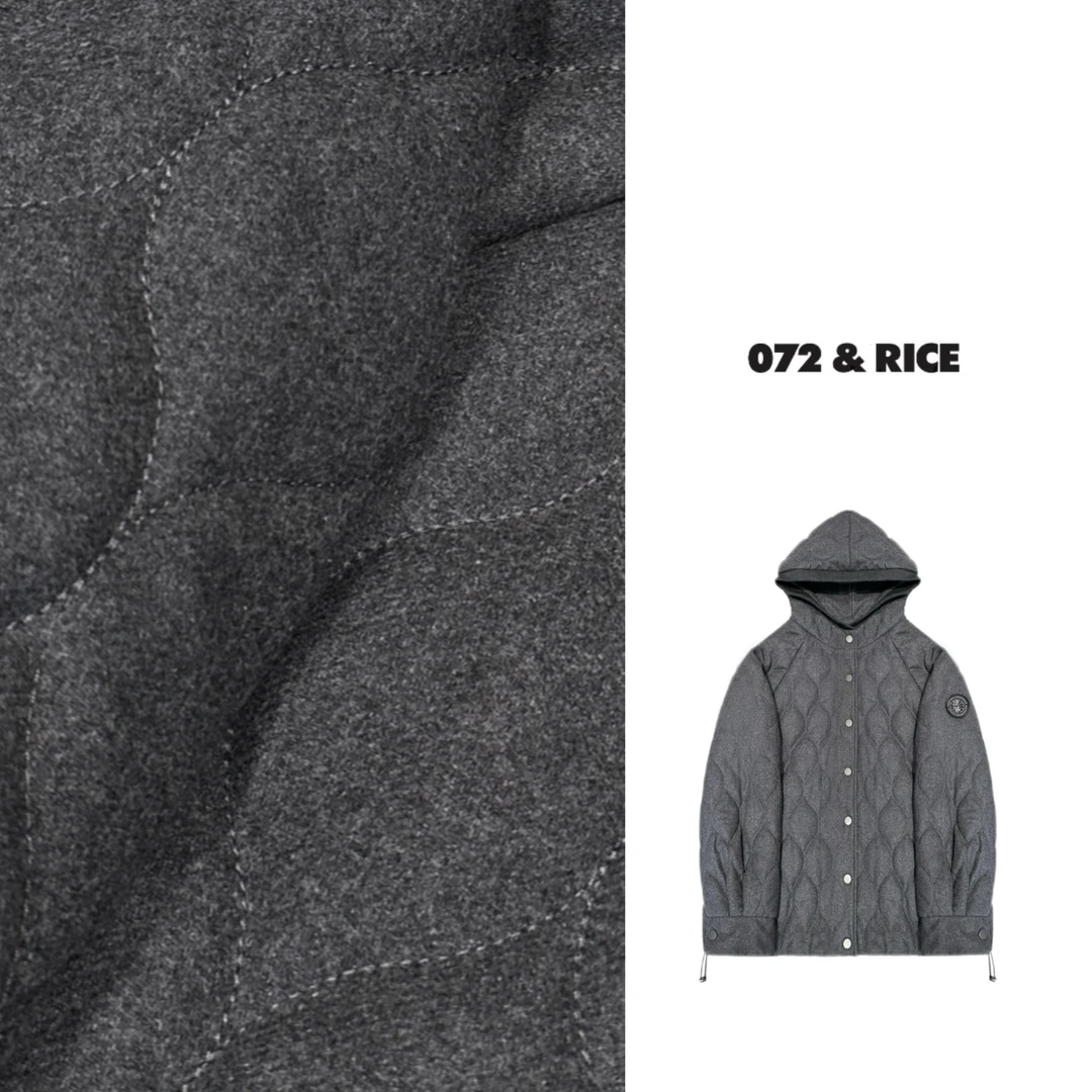 072 & RICE【海鸥】绵羊毛 秋冬休闲连帽长袖外套 31XD53