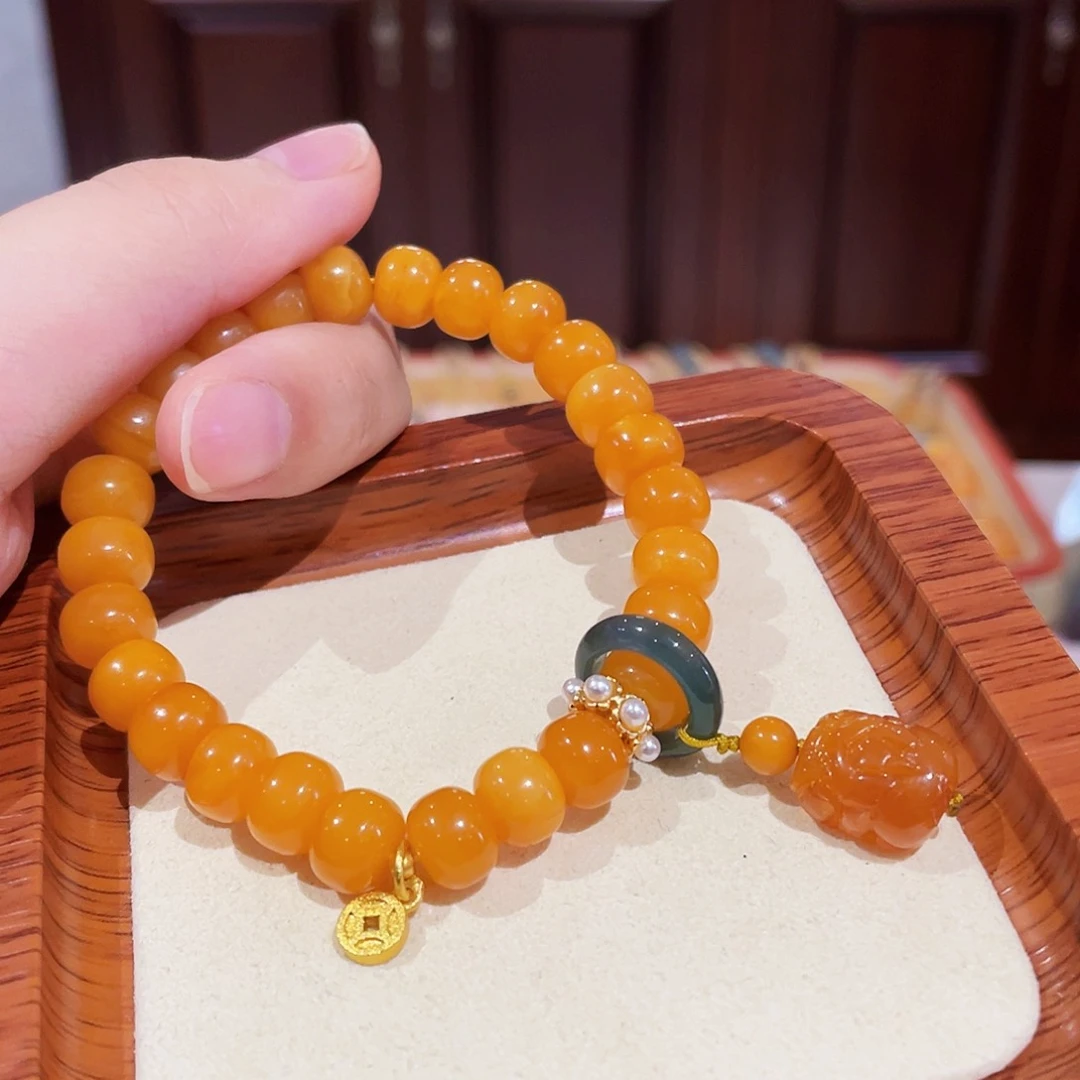 蜜蜡手链未镶嵌手串
