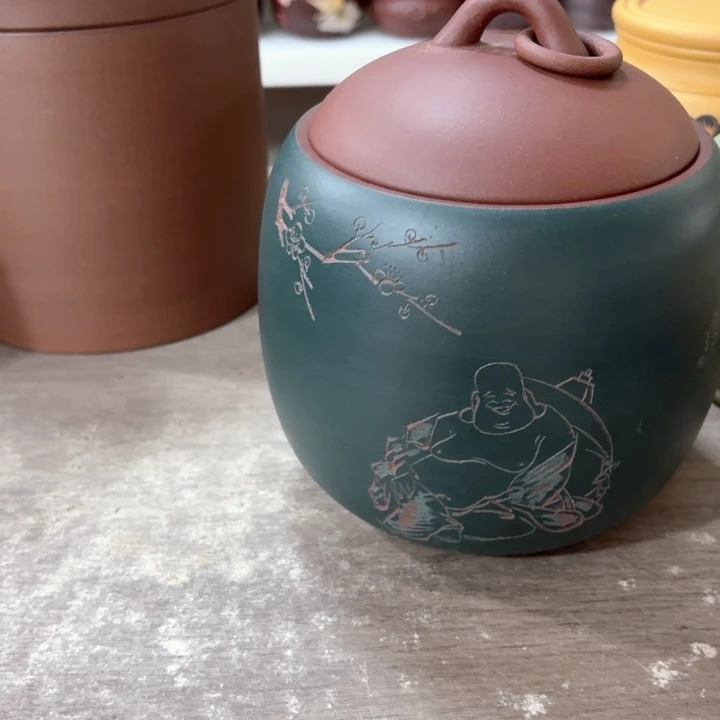 朵****茶叶罐紫砂醒茶罐