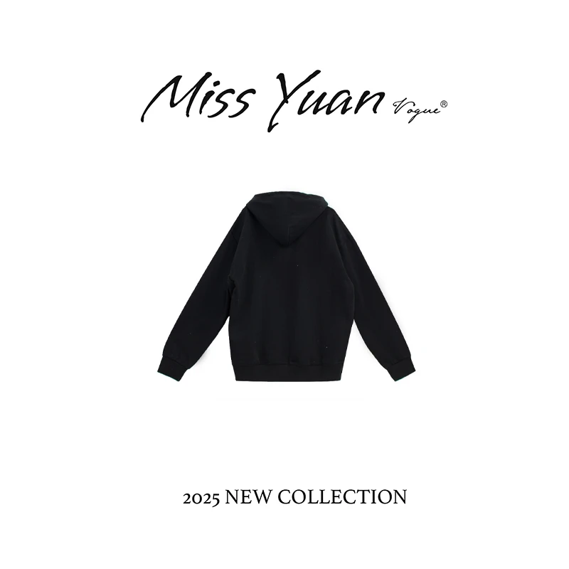 M.Y媛总 2025春季款外套女宽松休闲连帽长袖卫衣百搭上衣1LY3396Q