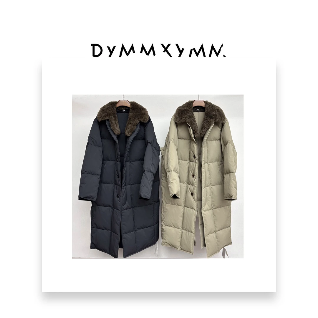 【DYMMXYMM】--.时尚羊毛领单排扣压格鹅绒外套-5FW-R0333