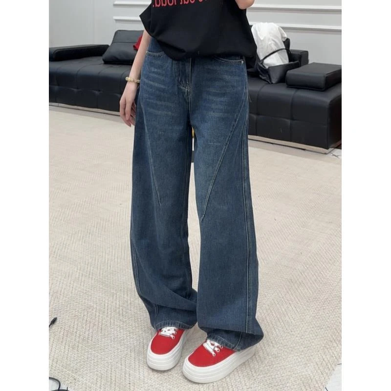 20071 设计感高腰显瘦弯刀牛仔裤