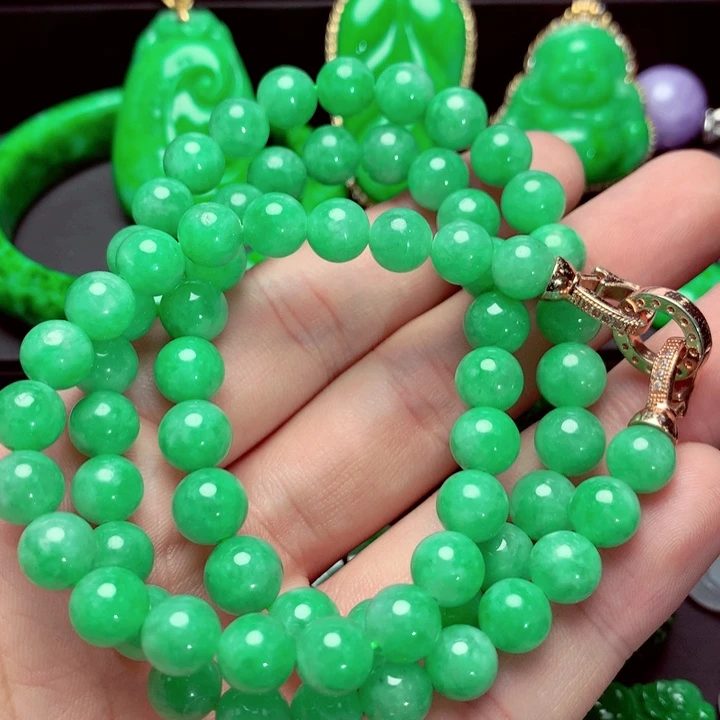 翡翠未镶嵌毛衣链