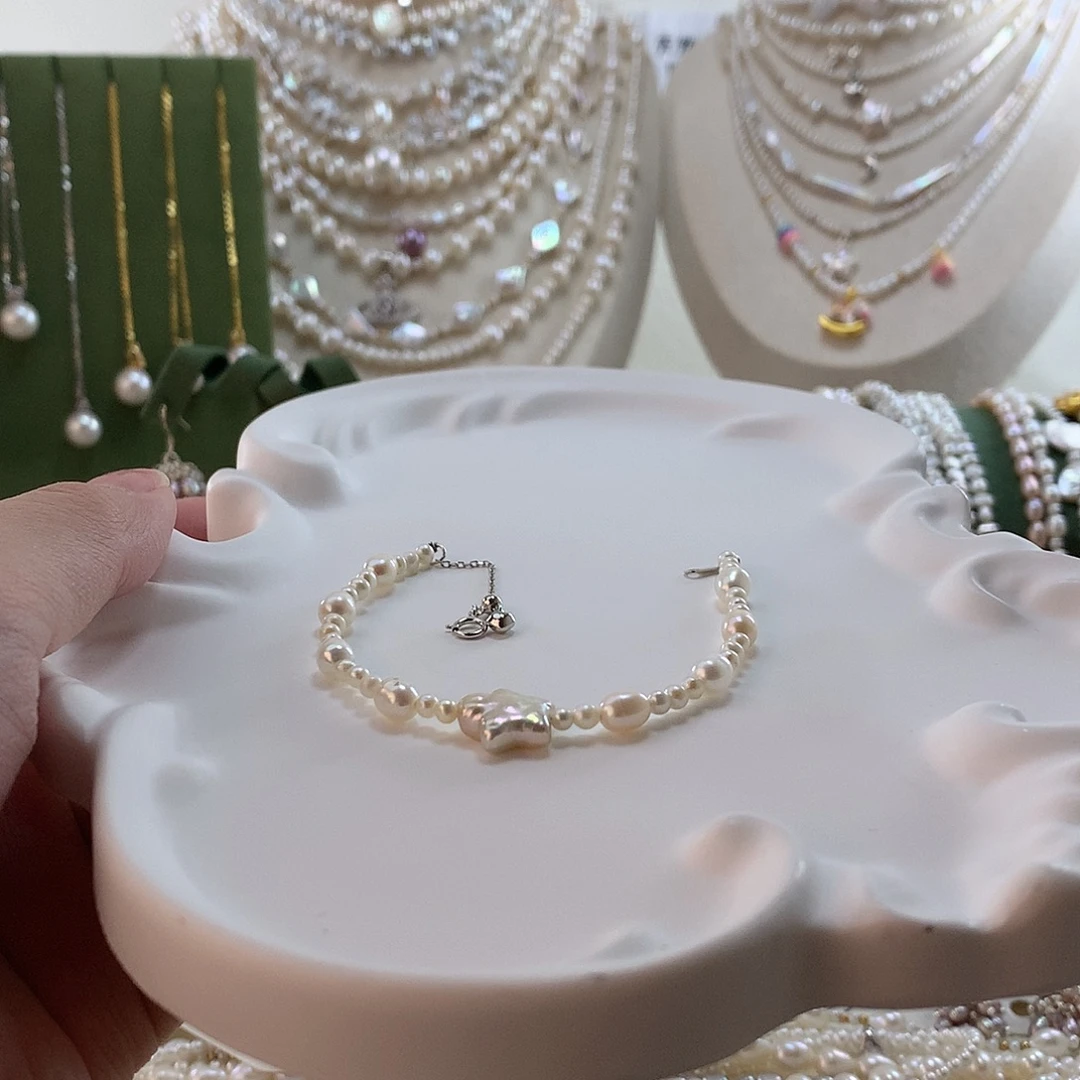 淡水珍珠手绳银S925镶嵌