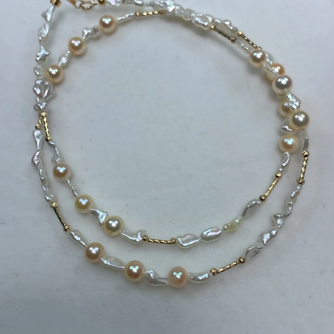 项链18K金镶嵌海水珍珠