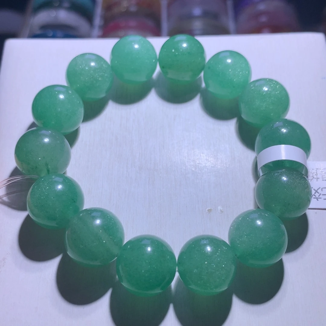 手串银S925镶嵌水晶绿草莓16.4m