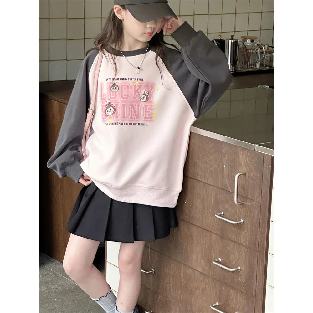 女童卫衣春秋款2025新款洋气儿童时髦女孩秋装中大童休闲长袖上衣