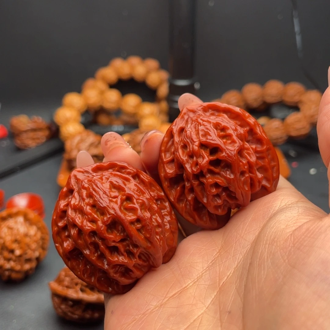 辽***人文玩核桃把件公子帽