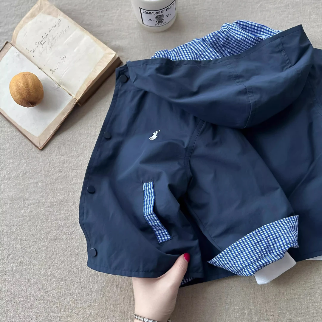 儿童春装外套2025款中小童宝宝韩版洋气连帽夹克男童春季新款上衣