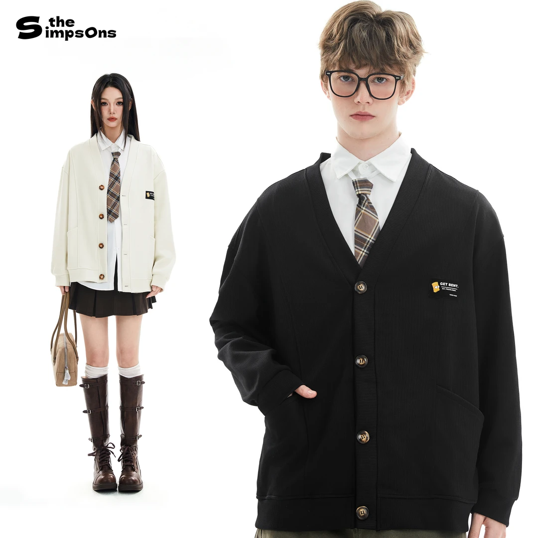 THESIMPSONS春秋休闲时尚单排扣男女同款针织衫卫衣SPCTT243F45U