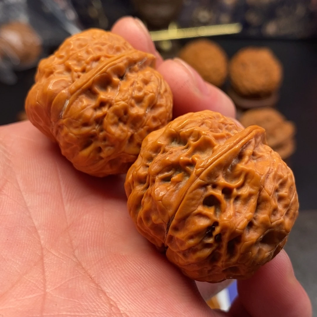 文玩核桃把件百花元宝