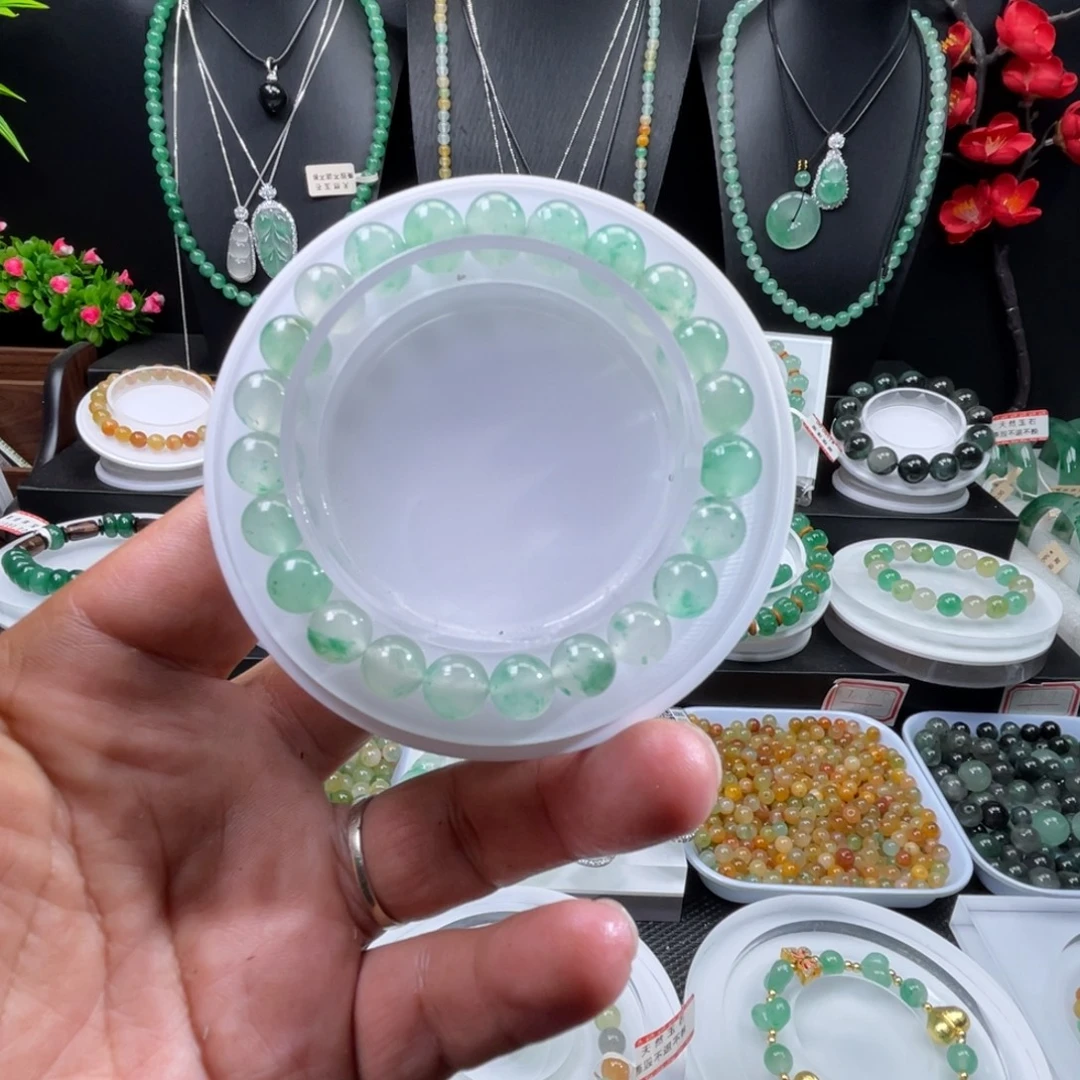 石英质玉（非洲翠）未镶嵌手链